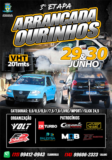 Flyer: 3ª Etapa Campeonato Arrancada Ourinhos